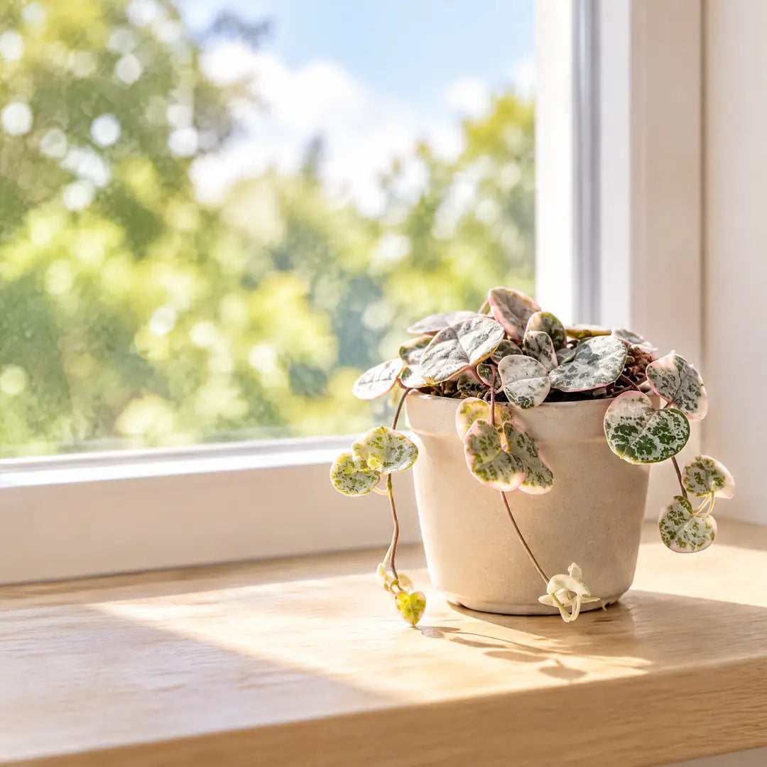 Leuchterblume Variegata auf der sonnigen Fensterbank