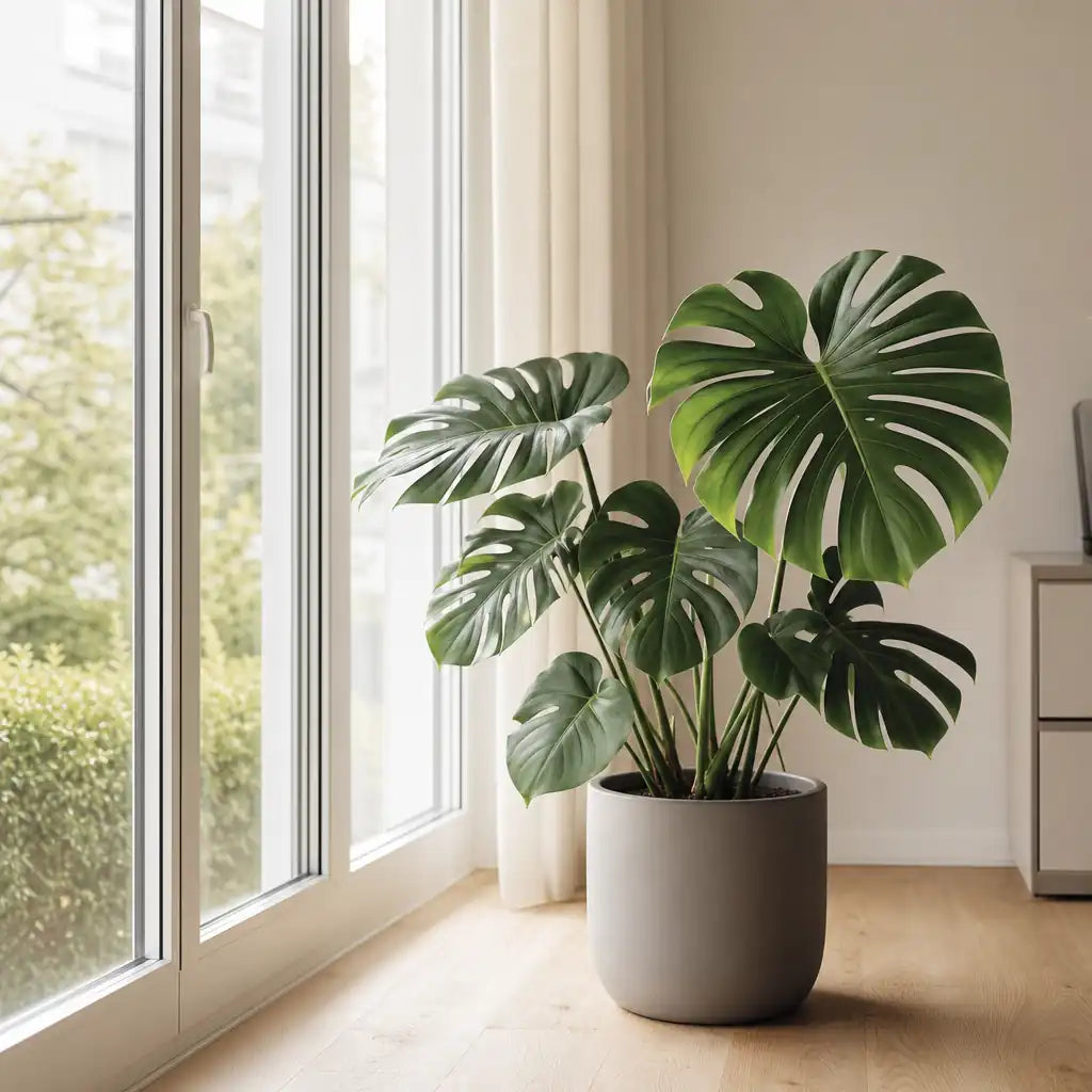 Monstera Deliciosa an einem hellen Fenster – idealer Standort