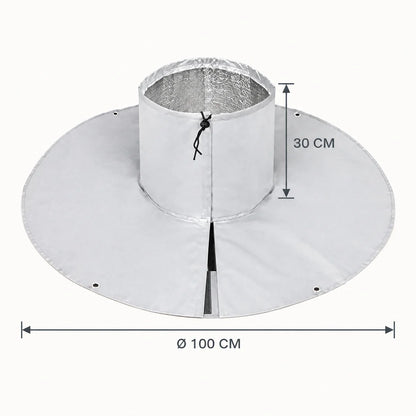 Maße: Bodenscheibe 100 cm Durchmesser, Manschette 30 cm hoch