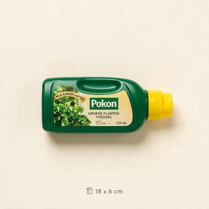 Pflanzendünger Grün, Flasche mit Verpackungsinhalt