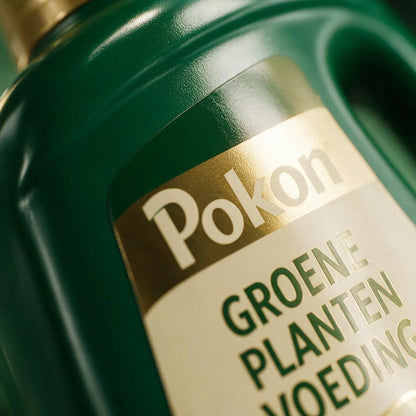 Pflanzendünger Grün, Materialdetail der Flasche