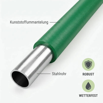 Pflanzstab Stahlkern mit Kunststoff-Ummantelung im Querschnitt