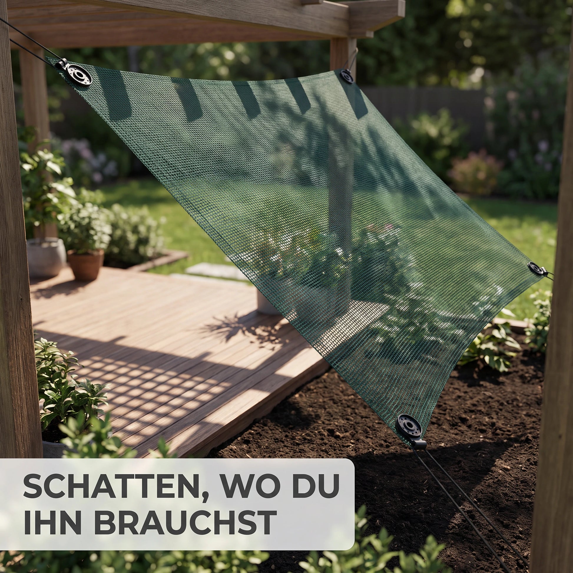 Schattiernetz Set mit Ösen Clips für Gewächshaus