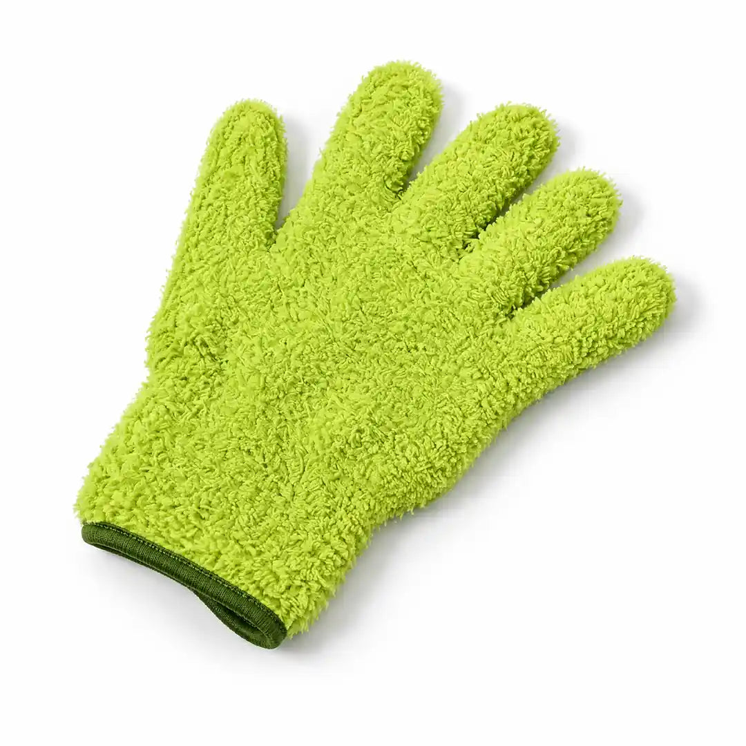Staubhandschuh Mikrofaser – Blattpflege für Zimmerpflanzen, 1 Handschuh - Grün