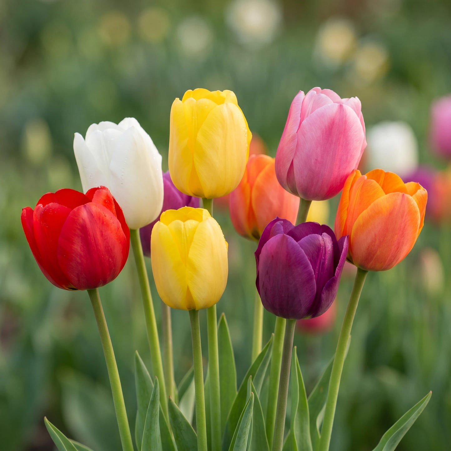 Tulpen Mix in Blüte – bunter Sortenmix