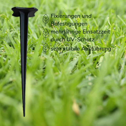 Erdanker ohne Widerhaken | Für wiederholtes Einsetzen und Entfernen - Florade.de Befestigungsanker, Bodenhülse, Erdanker, Erddübel, Erdspieß, Kunststoffdübel