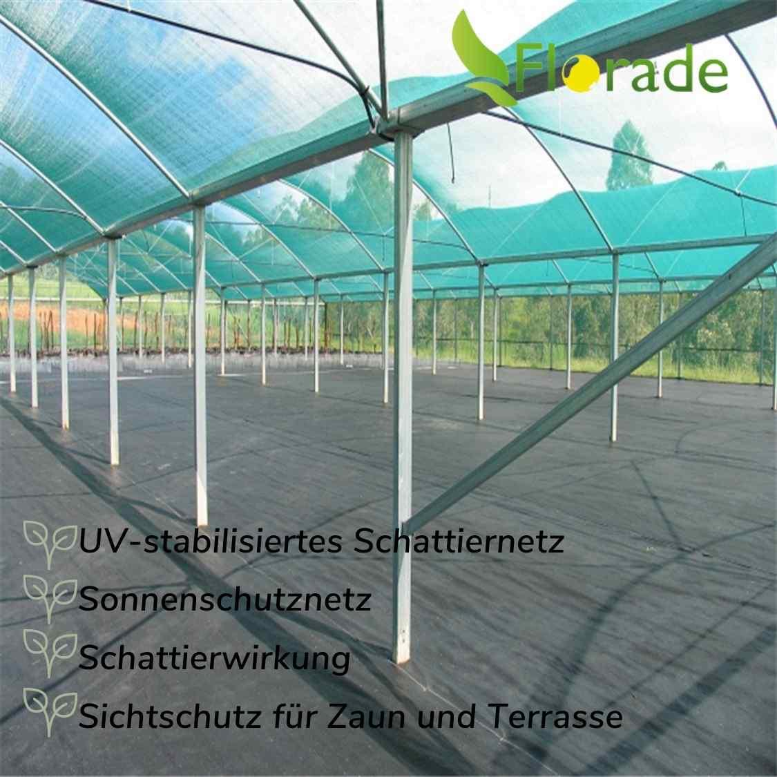 Florade - Schattiernetz - Schattennetz - Sonnenschutzabdeckung - Florade.de 